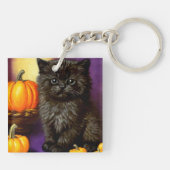 Vintag Halloween Kitten Schlüsselanhänger (Rückseite)