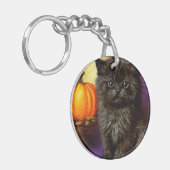 Vintag Halloween Kitten Schlüsselanhänger (Vorderseite links)