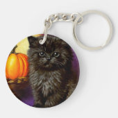 Vintag Halloween Kitten Schlüsselanhänger (Rückseite)