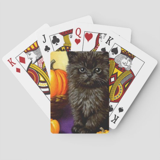 Vintag Halloween Kitten Spielkarten (Rückseite)