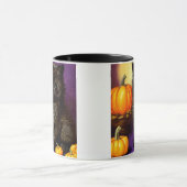 Vintag Halloween Kitten Tasse (Zentrum)