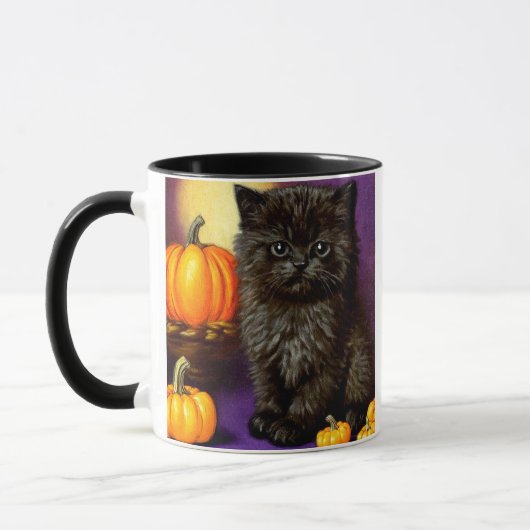 Vintag Halloween Kitten Tasse (Links)