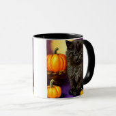 Vintag Halloween Kitten Tasse (VorderseiteRechts)