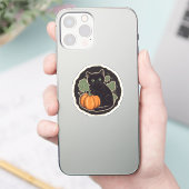 Vintag Halloween Kitty Aufkleber (Telefon)