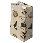 Vintag Halloween Kleine Geschenktüte (Rückseite Schrägansicht)