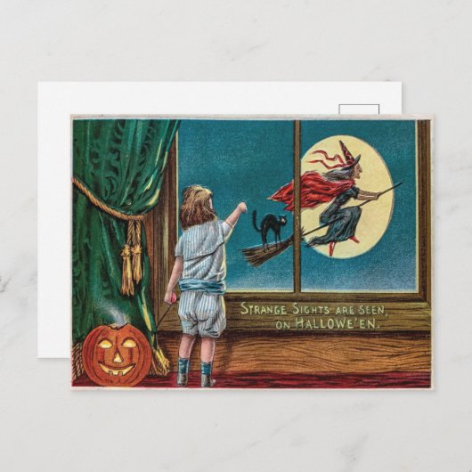 Vintag Halloween Postkarte (Vorne/Hinten)