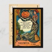 Vintag Halloween Postkarte (Vorne/Hinten)