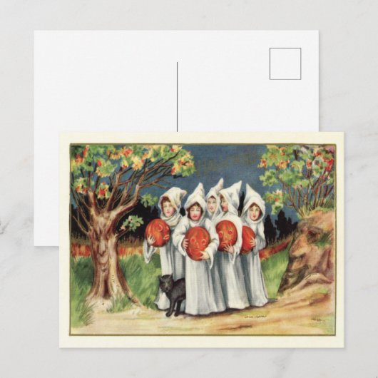 Vintag Halloween Postkarte (Vorne/Hinten)