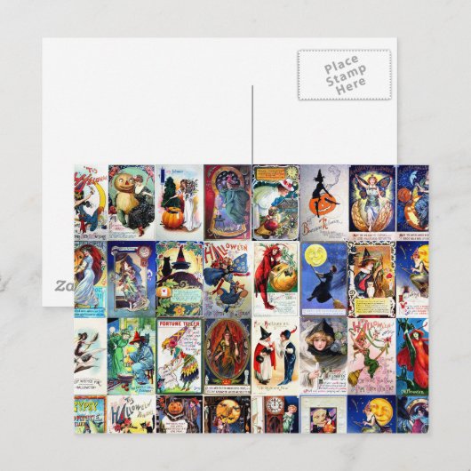 Vintag Halloween Postkarte (Vorne/Hinten)