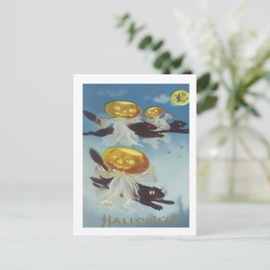 Vintag Halloween Postkarte (Stehend Vorderseite)