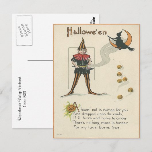 Vintag Halloween Postkarte (Vorne/Hinten)