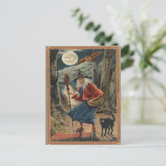Vintag Halloween Postkarte (Stehend Vorderseite)