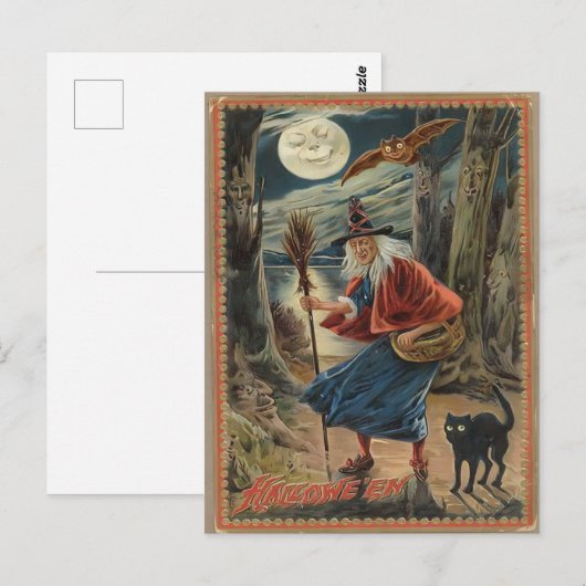 Vintag Halloween Postkarte (Vorne/Hinten)