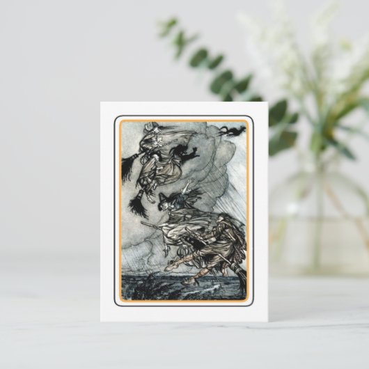 Vintag Halloween Postkarte (Stehend Vorderseite)