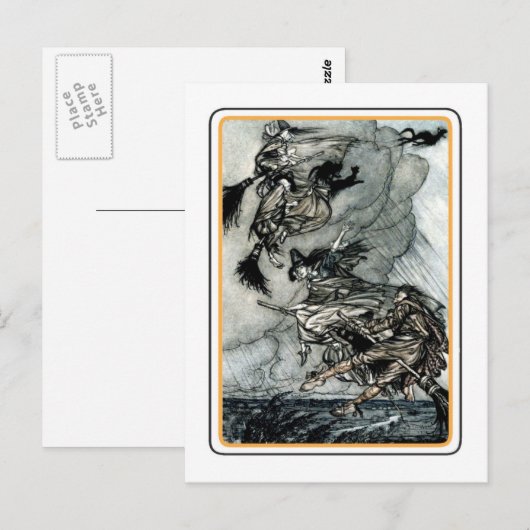 Vintag Halloween Postkarte (Vorne/Hinten)