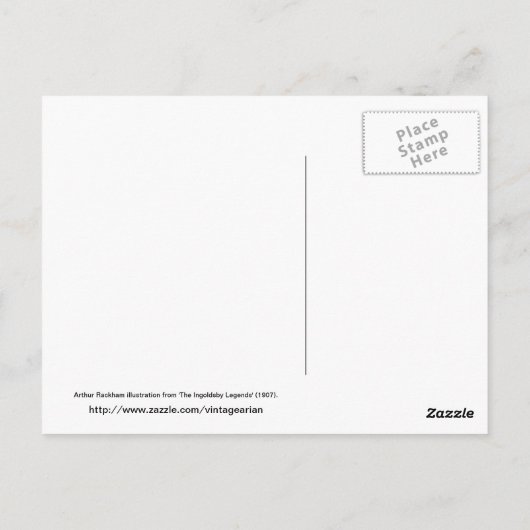 Vintag Halloween Postkarte (Rückseite)