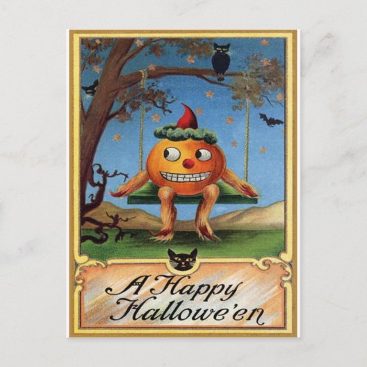 Vintag Halloween Postkarte (Vorderseite)