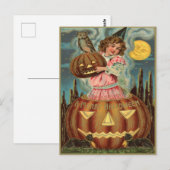 Vintag Halloween Postkarte (Vorne/Hinten)