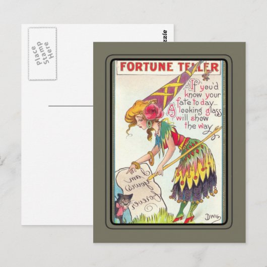 Vintag Halloween Postkarte (Vorne/Hinten)