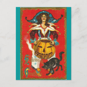 Vintag Halloween Postkarte