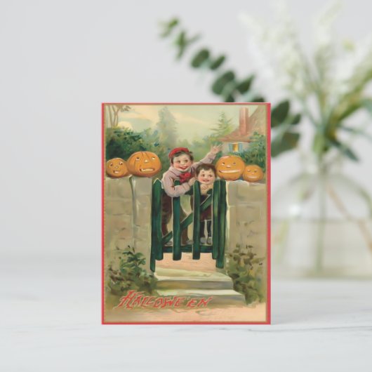 Vintag Halloween Postkarte (Stehend Vorderseite)
