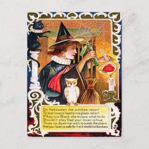 Vintag Halloween Postkarte