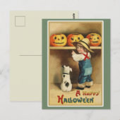 Vintag Halloween Postkarte (Vorne/Hinten)