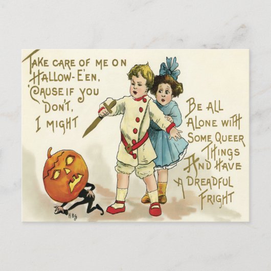 Vintag Halloween Postkarte (Vorderseite)