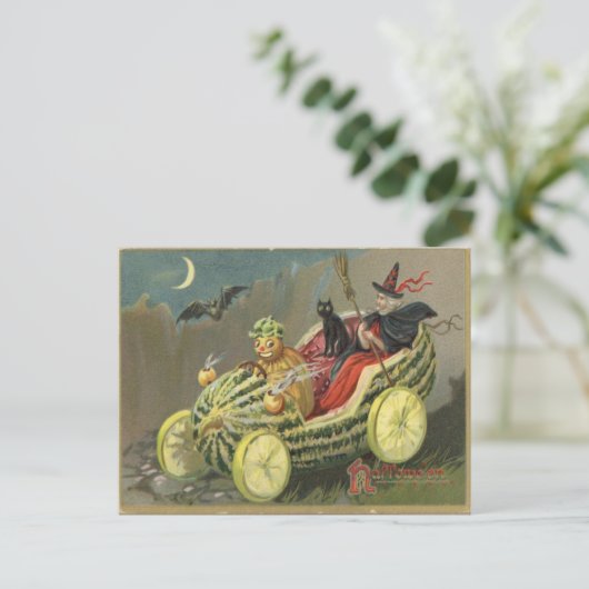 Vintag Halloween Postkarte (Stehend Vorderseite)