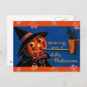 Vintag Halloween Postkarte (Vorne/Hinten)