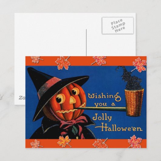Vintag Halloween Postkarte (Vorne/Hinten)