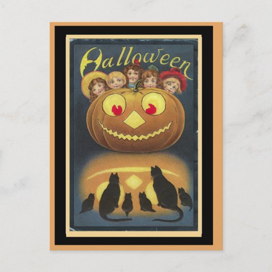 Vintag Halloween Postkarte (Vorderseite)