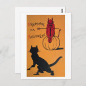 Vintag Halloween Postkarte (Vorne/Hinten)
