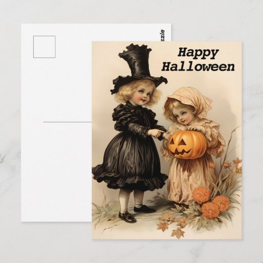 Vintag Halloween Postkarte (Vorne/Hinten)