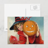 Vintag Halloween Postkarte (Vorne/Hinten)