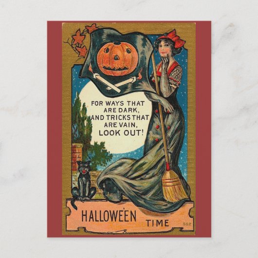 Vintag Halloween Postkarte (Vorderseite)