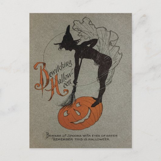 Vintag Halloween Postkarte (Vorderseite)