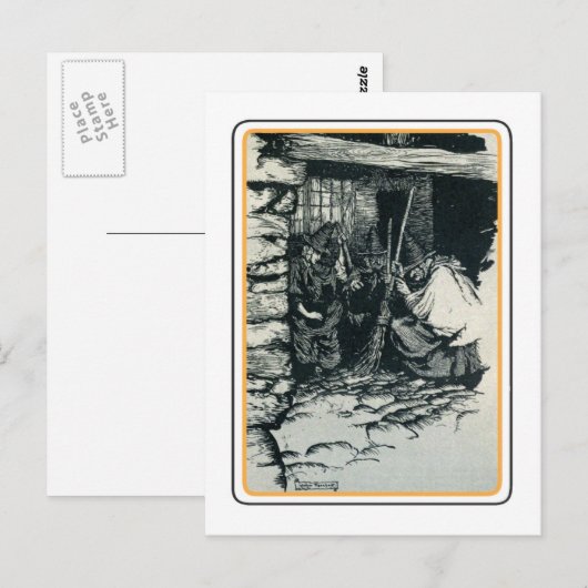 Vintag Halloween Postkarte (Vorne/Hinten)