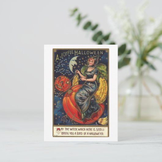 Vintag Halloween Postkarte (Stehend Vorderseite)