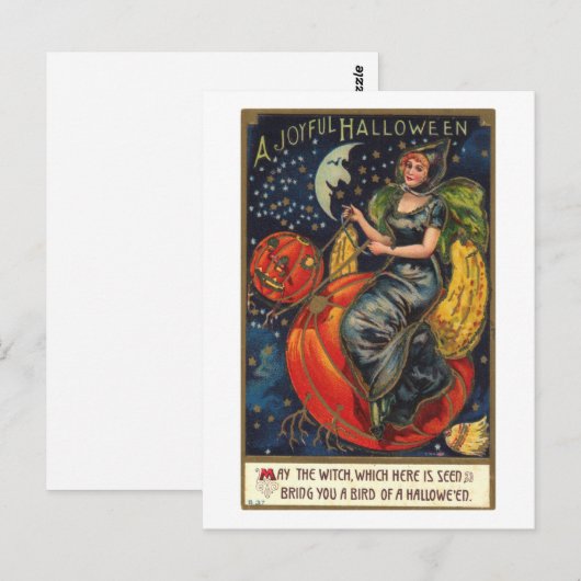 Vintag Halloween Postkarte (Vorne/Hinten)