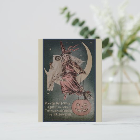 Vintag Halloween Postkarte (Stehend Vorderseite)