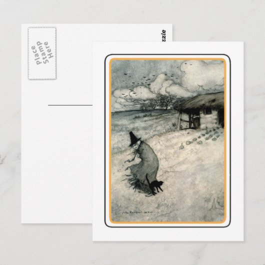 Vintag Halloween Postkarte (Vorne/Hinten)