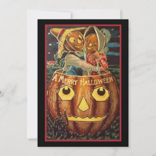 Vintag Halloween Pumpkin Couple
