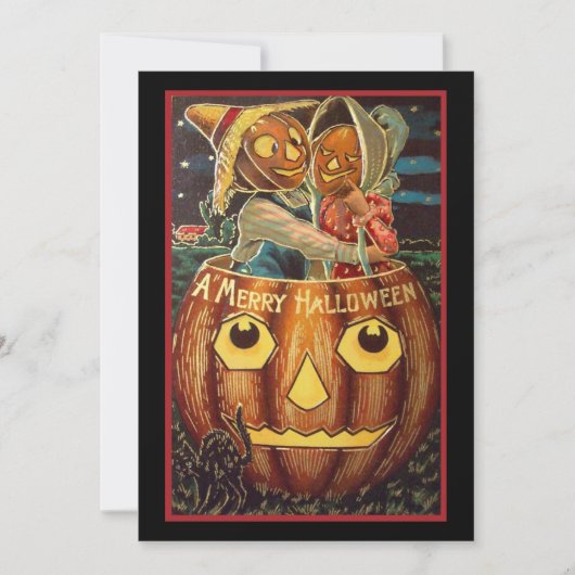 Vintag Halloween Pumpkin Couple (Vorderseite)