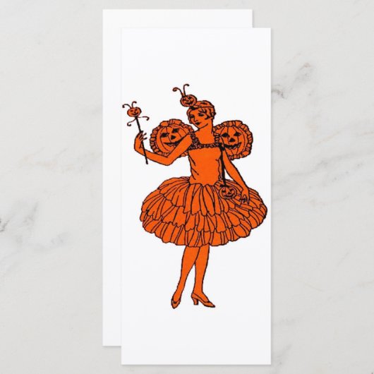 Vintag Halloween Pumpkin Fairy (Vorne/Hinten)