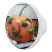 Vintag Halloween Pumpkin Keramikknauf (Rechts)