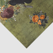 Vintag Halloween Raven Decoupage Viktorianisch Seidenpapier (Ausschnitt)