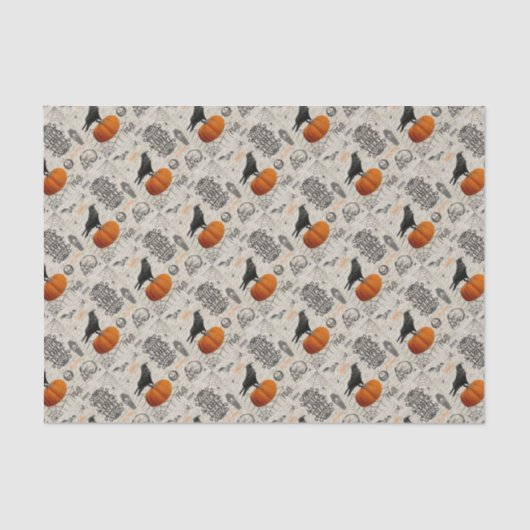 Vintag Halloween Seidenpapier (Vorderseite)