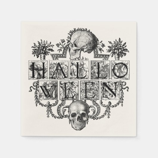 Vintag Halloween Serviette (Vorderseite)