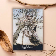 Vintag Halloween Spooky Hexe Arthur Rackham